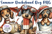 Summer Dachshund Dog PNG Clipart, an Animal Illustration by CreationArt (Thumbnail 1 of 7)