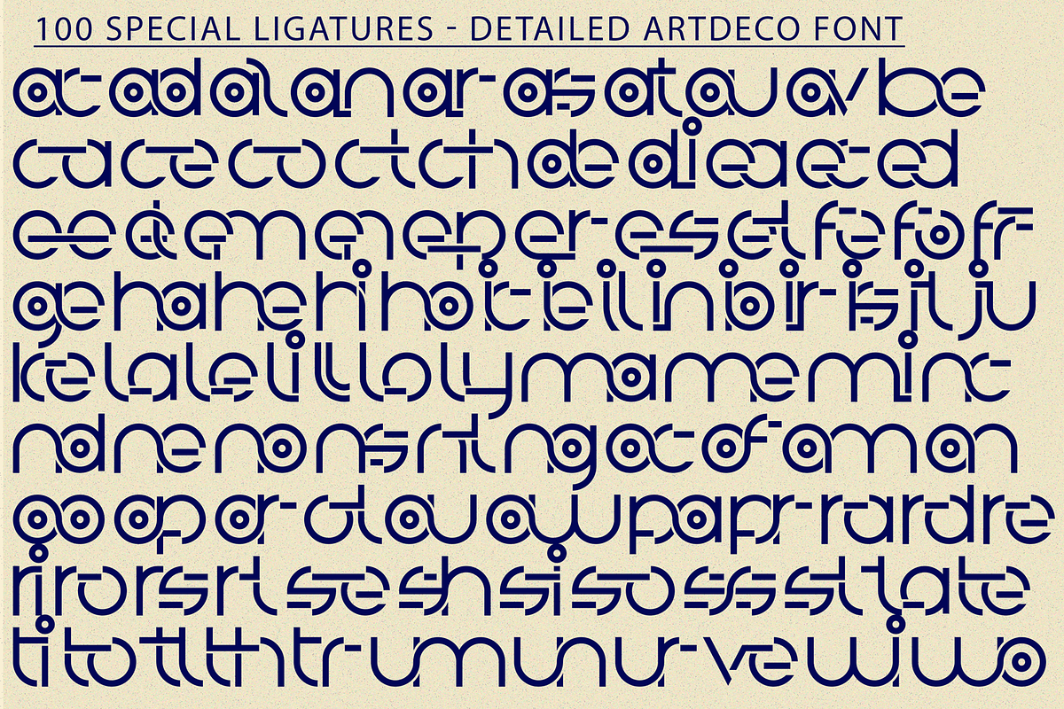 Detailed Artdeco Font, a Sans Serif Font by 177Studio (Photo 8 of 8)