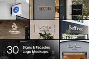 30 Signs & Facade Logo Mockups - V3, an Advertising Mockup by Asylab (Thumbnail 1 of 38)