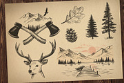 Adventure sketch vector set., an Animal Illustration by bioraven (Thumbnail 9 of 10)
