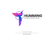 Gradient Modern Humming Bird Logo, a Branding & Logo Template by Artnivora.Std (Thumbnail 1 of 2)