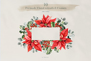 Christmas watercolor floral set, a Seasonal Illustration by Tabita's shop (Thumbnail 13 of 16)