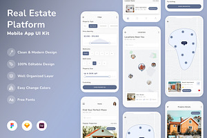 Real Estate Platform App UI Kit