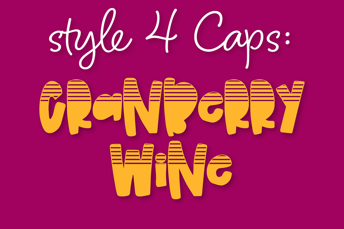 Cranberry Wine - Stripe Font Family preview 6