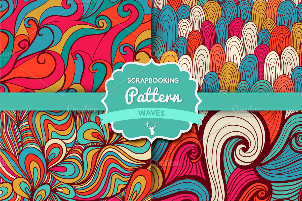 Vector Set "Waves pattern set 3"