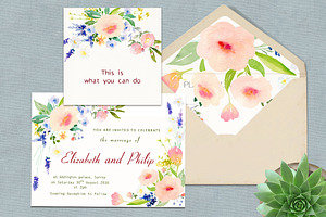 Watercolor Floral DIY Pack