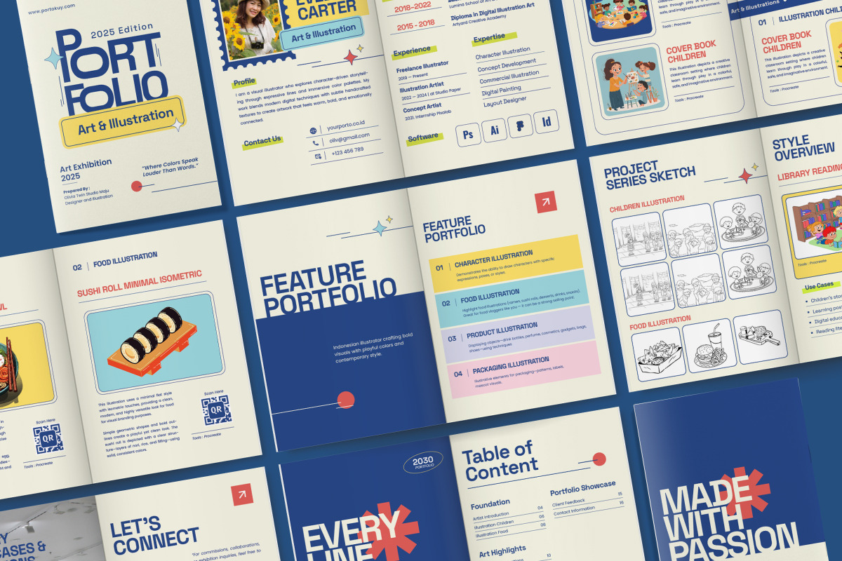Art Illustration Portfolio Brochure, a Brochure Template by twinstd (Photo 6 of 6)