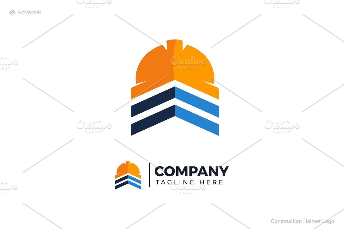 Construction Helmet Logo Template, a Branding & Logo Template by Advateik ™ (Photo 1 of 2)
