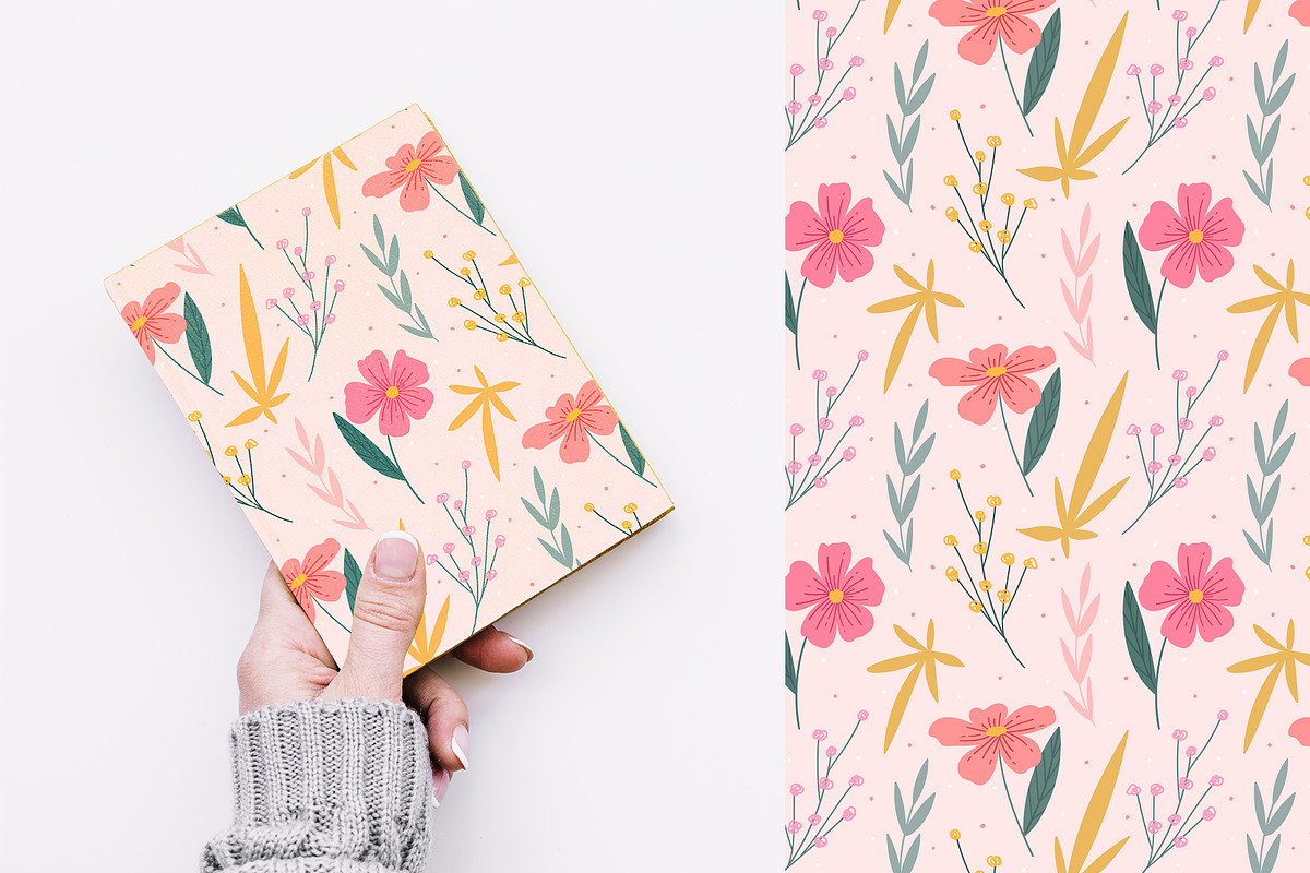 Floral seamless pattern, a Pattern Graphic by hanifa_design (Photo 2 of 12)