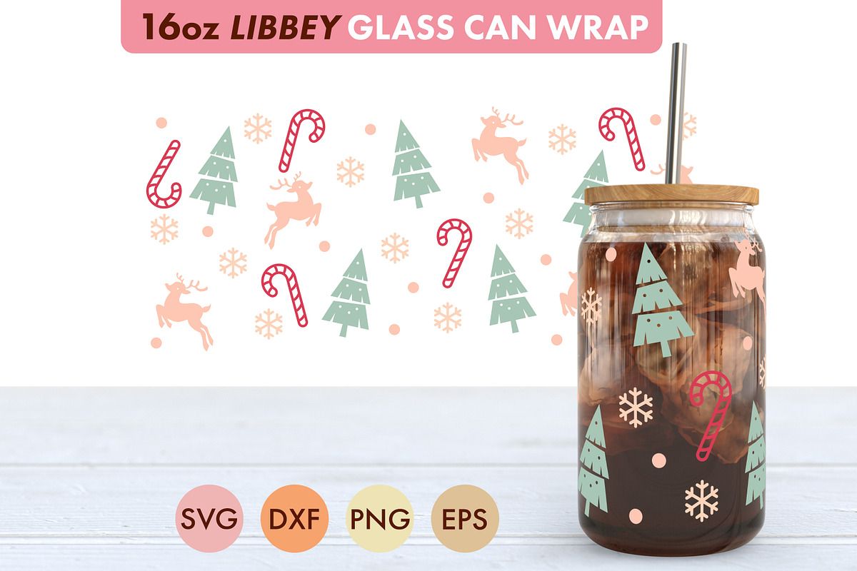 Christmas SVG Bundle 16 oz Libbey, an Illustration by Freeling Design House (Photo 2 of 3)