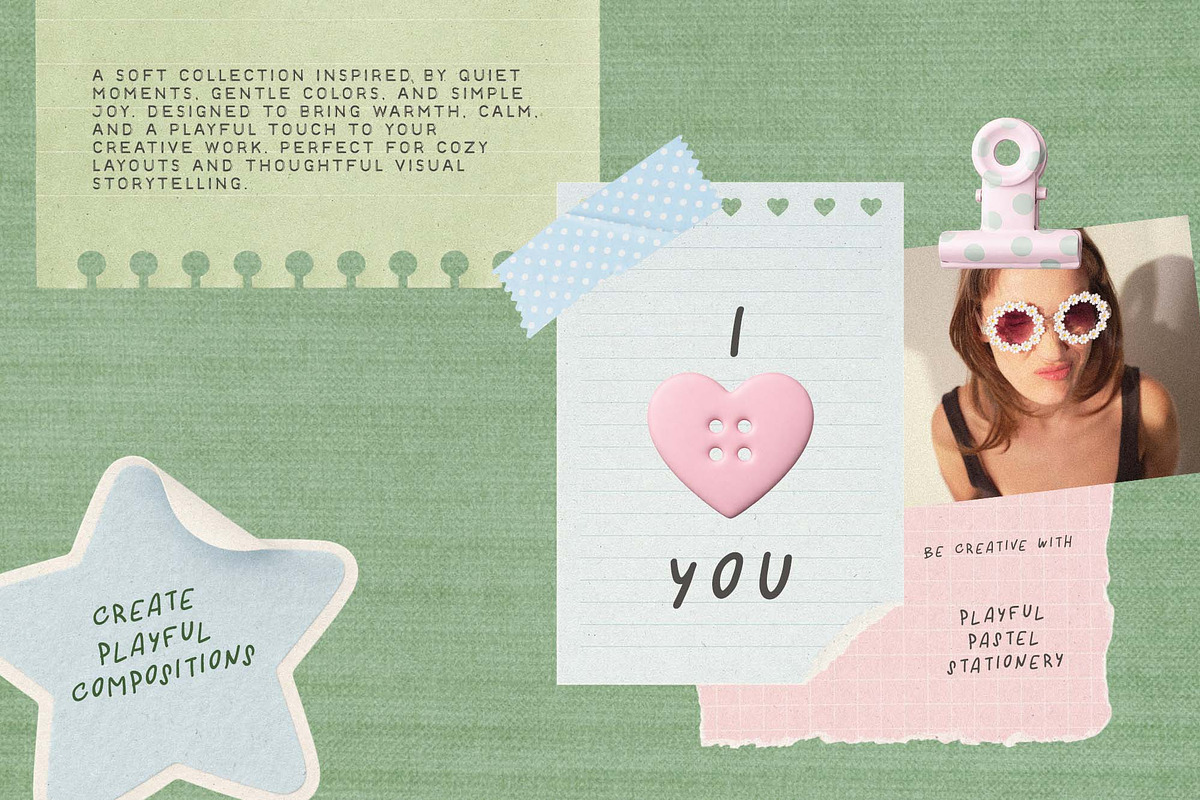 Playful Pastel Stationery, an Object Graphic by DigARTbyHavroshka (Photo 6 of 12)