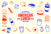 American Lunch · Burger Illustration, a Food Illustration by BluWisp (Thumbnail 1 of 6)