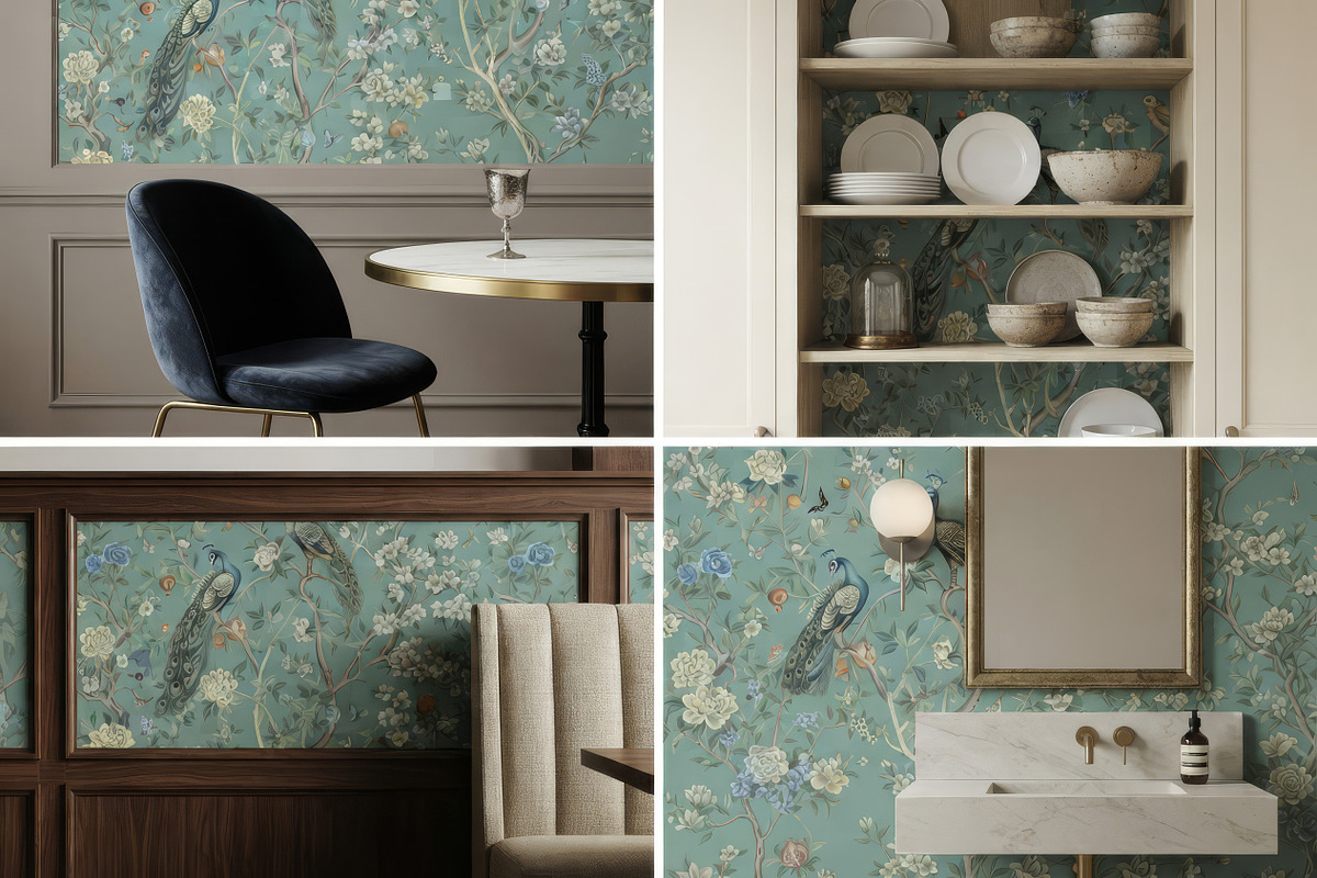 Sage Green Chinoiserie Wallpaper, a Wallpaper Graphic by by creative paper (Photo 14 of 20)