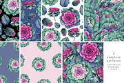 Watercolor Flowering Kale, a Decorative Illustration by Ekaterina Glazkova (Thumbnail 4 of 7)