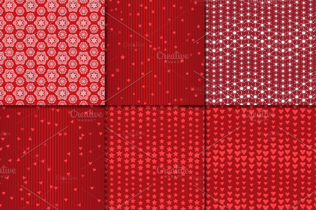 7 Red Christmas Patterns, a Pattern Graphic by Sunny Design (Photo 2 of 4)