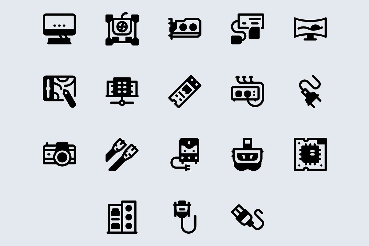 Computer Component Icon Solid Line, a Solid Icon by TRDesignCreativeStud (Photo 4 of 4)