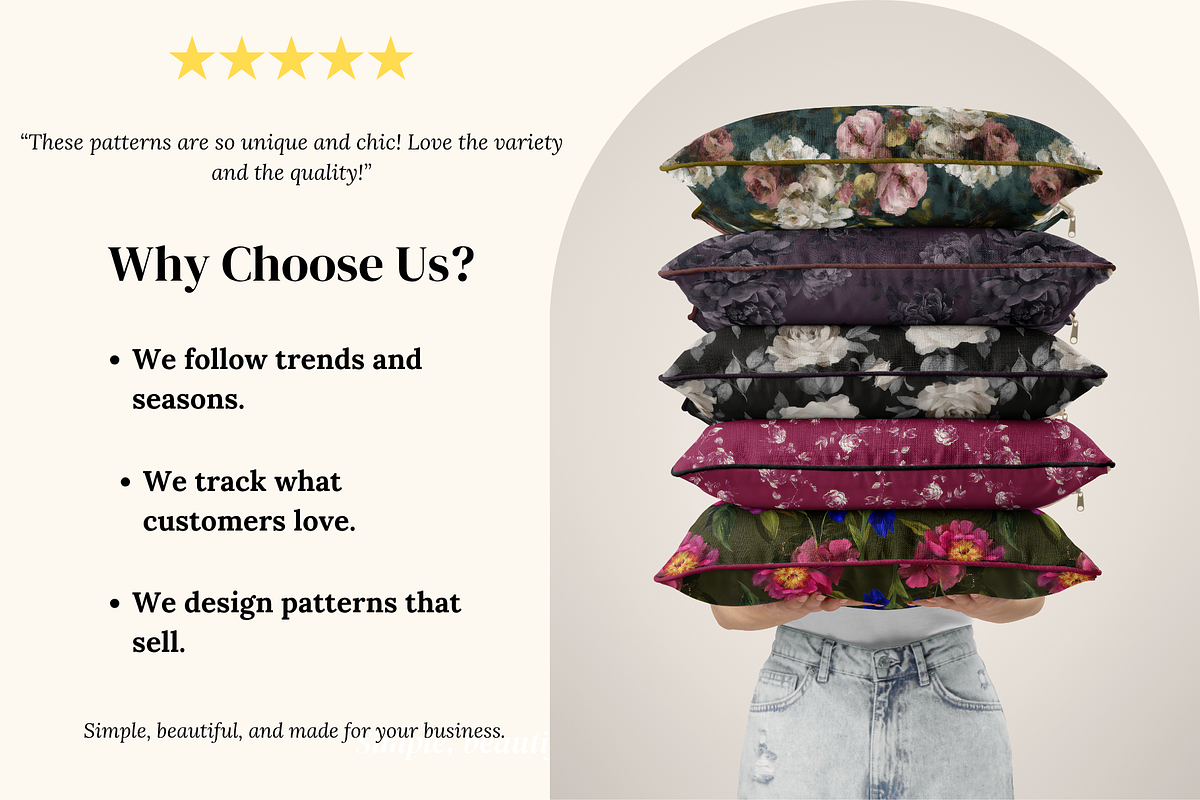 Dark Romance Moody Floral Patterns, a Pattern Graphic by Ninterints (Photo 5 of 17)