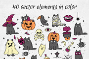 Halloween doodle collection, an Object Graphic by My May Art (Thumbnail 2 of 11)