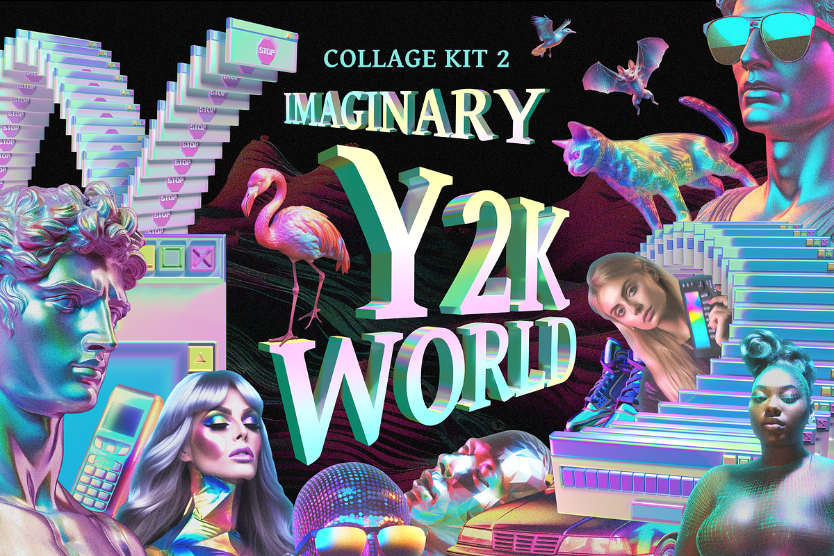 Imaginary Y2K world - Collage Kit 2, an Object Graphic by Fox's Monday (Photo 1 of 9)