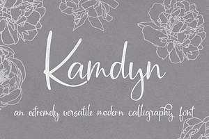 Kamdyn Calligraphy Font + Extras