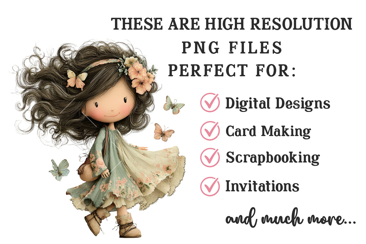 Whimsical Spring Kids Clipart, an Illustration by OK Design (Photo 5 of 6)