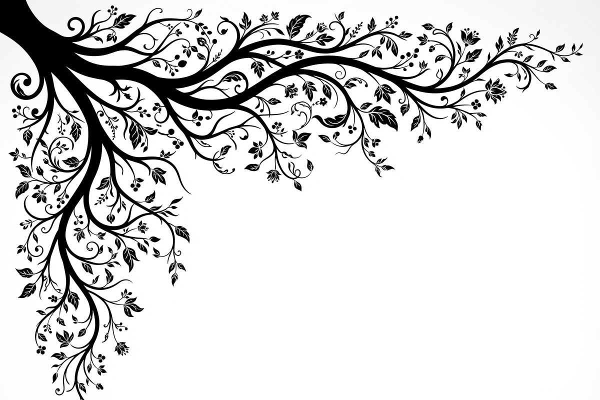 50 Tree Branch Corner Silhouette, a Decorative Illustration by Amazin_art (Photo 11 of 27)