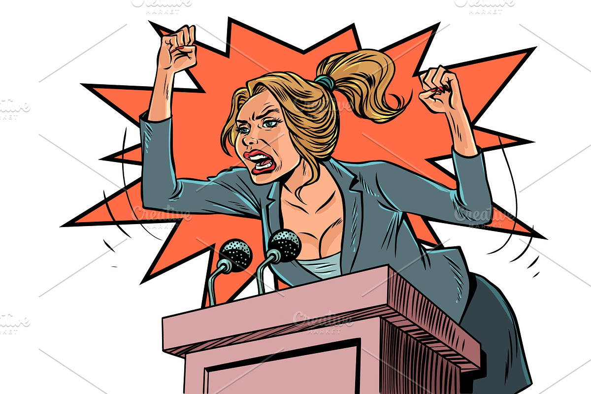 A woman is very furiously, a Person Illustration by rogistok
