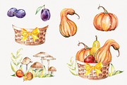 Autumn Harvest Watercolor Clipart, a Seasonal Illustration by STASIstudio (Thumbnail 3 of 4)