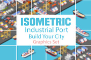 Isometric port cargo ship, a Transportation Illustration by AlexZeL (Thumbnail 1 of 9)