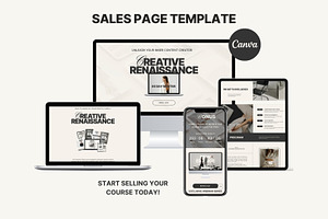Course Sales Page Canva