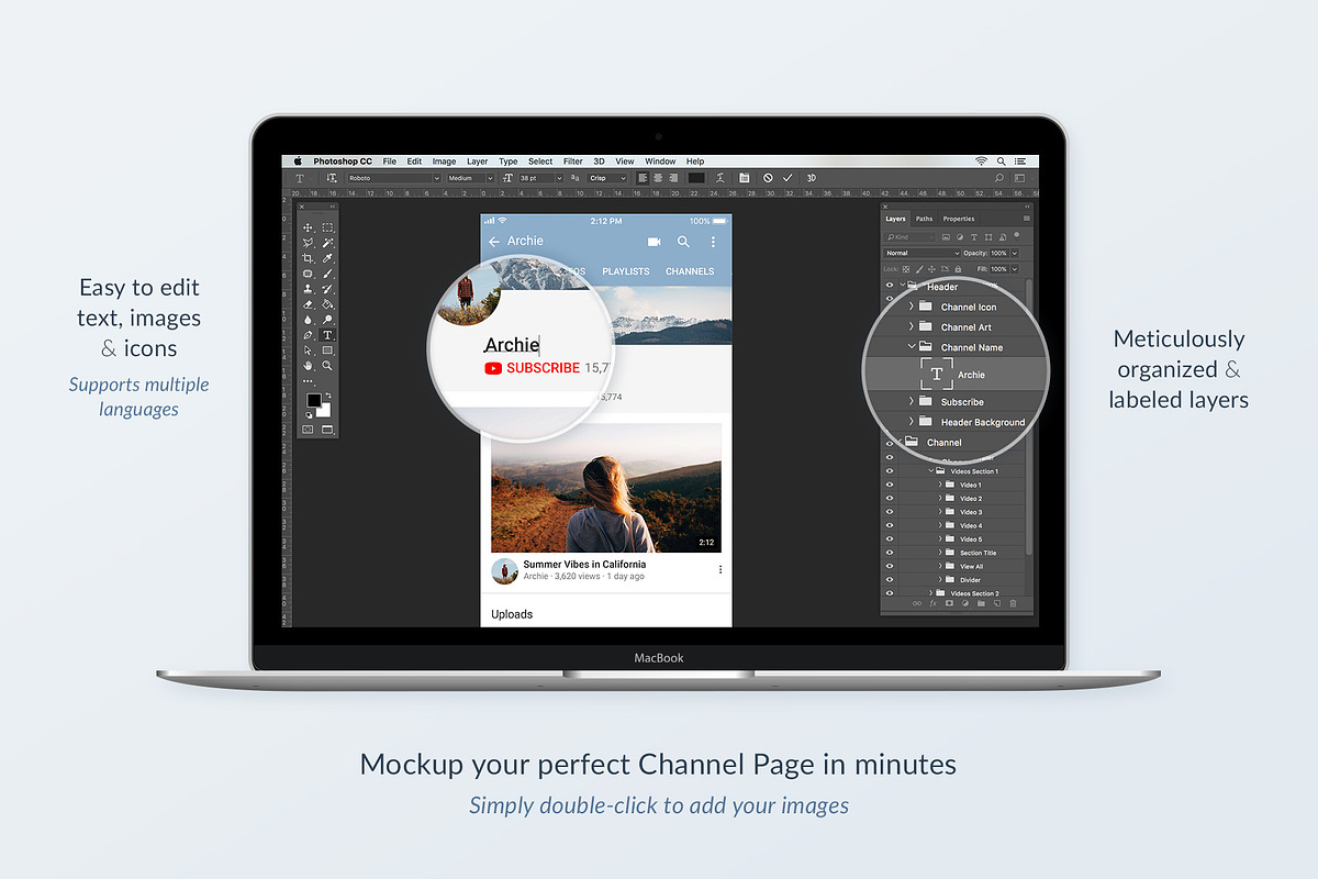 YouTube Social Media Mockups Pack, a Social Media Template by Poego Social (Photo 5 of 7)