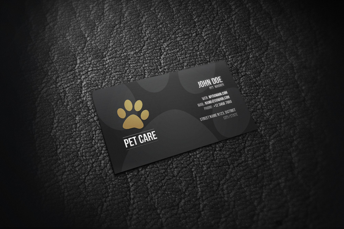 Pet Care Business Card, a Business Card Template by Rafael Oliveira (Photo 2 of 4)