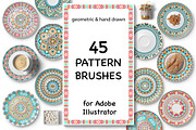 45 Vector Pattern Brushes, a Brush Add-On by Irina Skaska (Thumbnail 1 of 9)