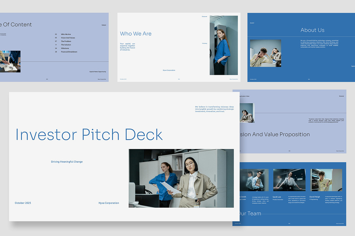 Hyxa : Startup Pitch Google Slides, a Presentation Template by Punkl Camp (Photo 1 of 16)