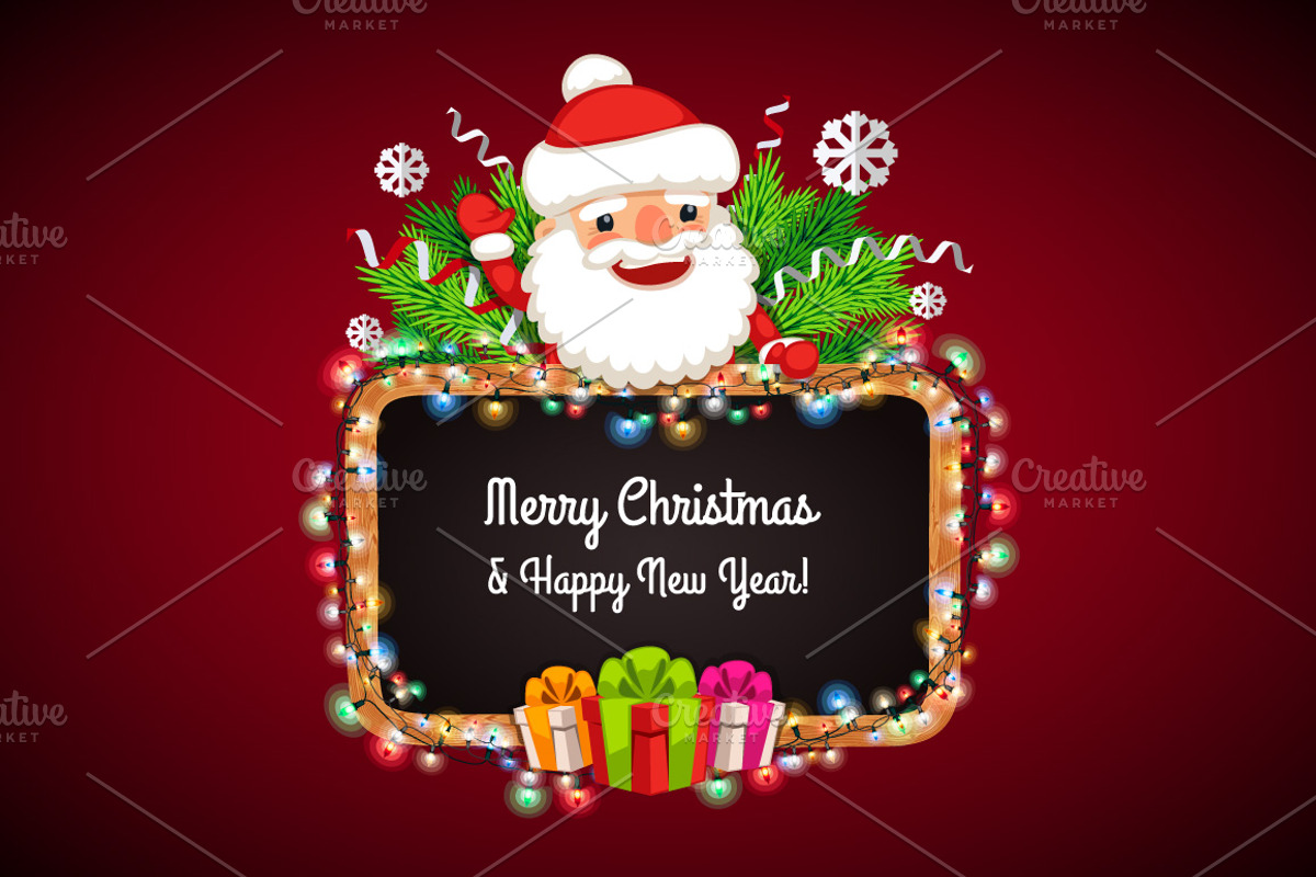 Set of Cartoon Santa Clauses, a Decorative Illustration by Voysla's Shop (Photo 2 of 5)