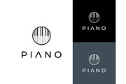 Piano Keyboard Circle Logo, a Branding & Logo Template by ika trisiana (Thumbnail 1 of 2)