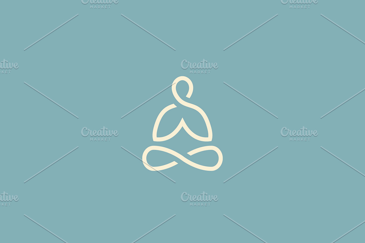 Abstract yoga logo., a Branding & Logo Template by lettett (Photo 1 of 2)