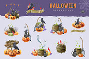 Halloween Watercolor Clipart, a Seasonal Illustration by AnitaPol (Thumbnail 9 of 20)