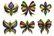 Mardi Gras Bow Coquette Bow, an Illustration by Black Bird Studio (Thumbnail 4 of 6)