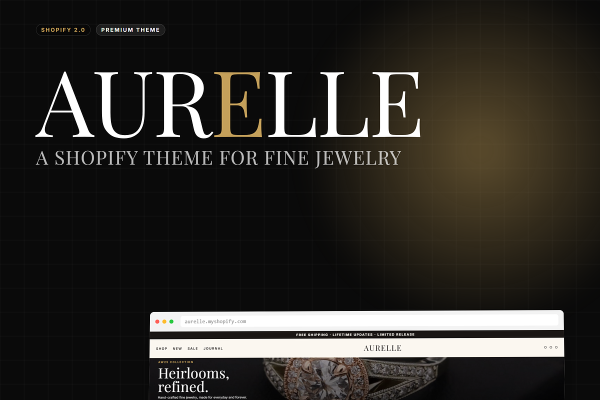 Aurelle Shopify Theme, a Shopify Template by Ibnul Jaif Farabi (Photo 1 of 8)