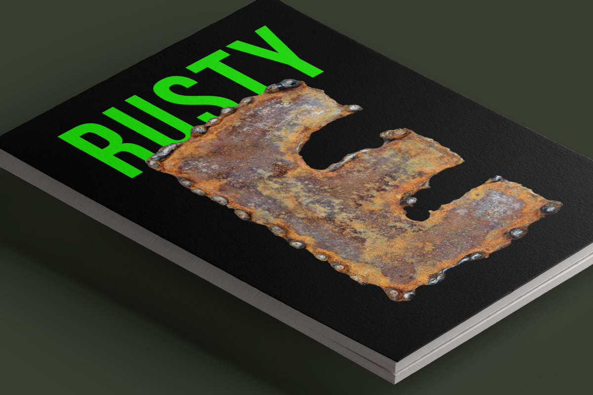 Rusty Metal Font, a Font by Handmadefont (Photo 6 of 9)
