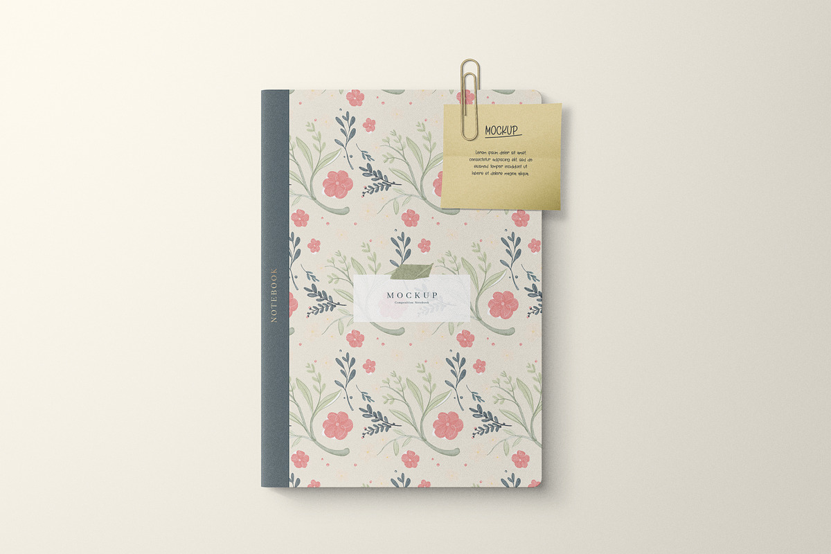 A5 Composition Notebook Mockup, a Books & Magazine Mockup by Catkie - Digital Art (Photo 4 of 7)