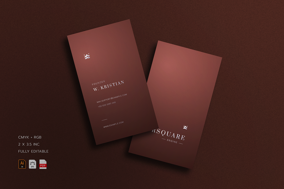 5 in 1 Vertical Luxury Business Card, a Business Card Template by Ctrl space studio (Photo 2 of 6)
