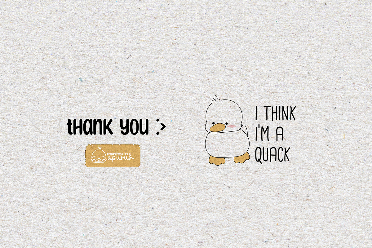 Cute Duck Funny Witty Quotes Meme 1, a Stationery Template by creationsbyapuruh (Photo 7 of 7)