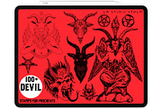 Devil - Procreate Tattoo Stamp Set, a Brush Add-On by LA Studio Sthlm (Thumbnail 5 of 7)