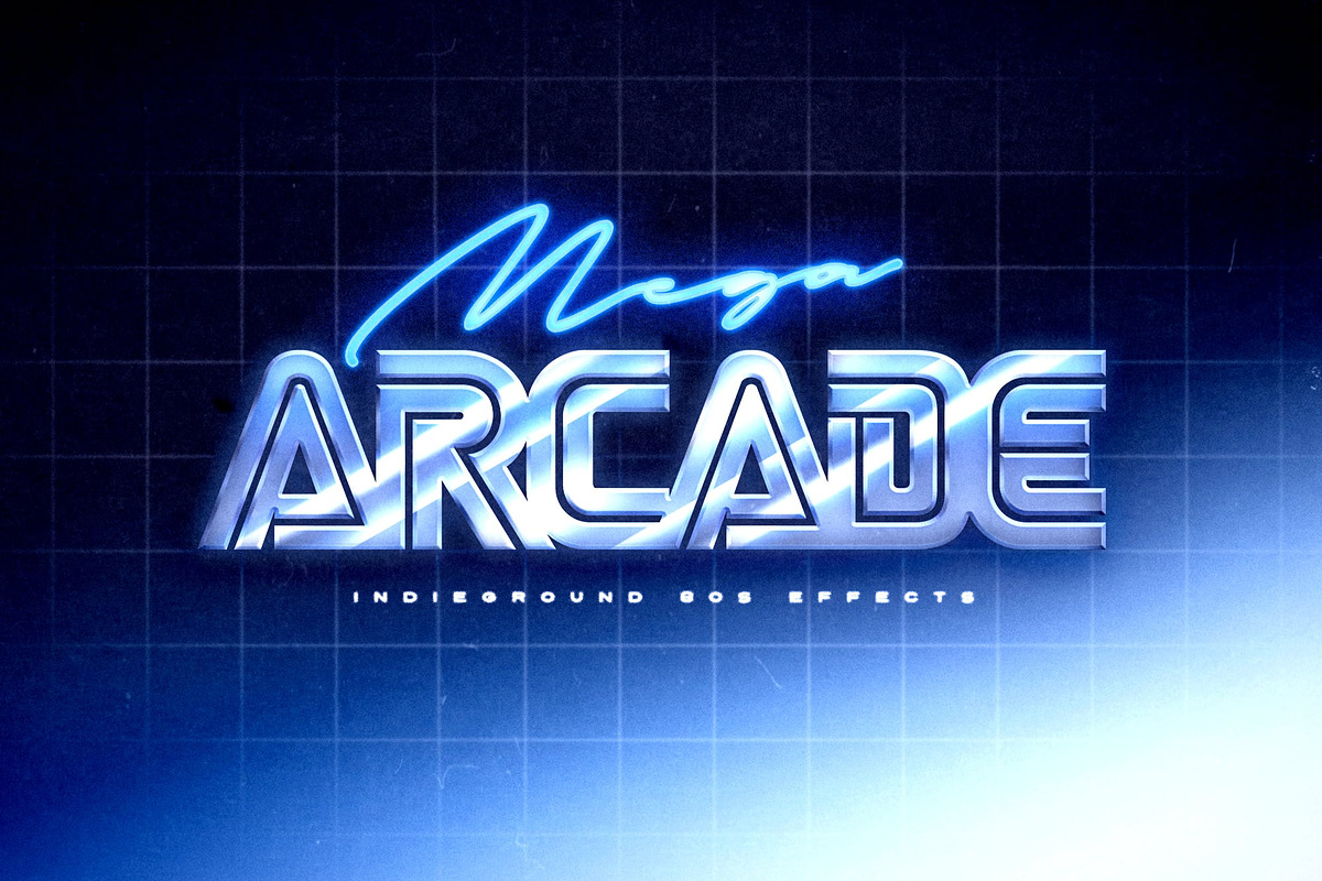 80s Text Effects Complete Bundle, a Layer Style Add-On by Indieground Design Inc. (Photo 26 of 31)