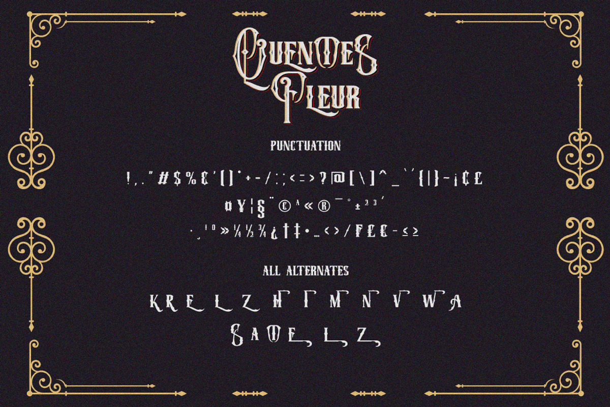 Quentes Fleur - A Tatoo Font, a Serif Font by Vava Aryanto (Photo 7 of 7)