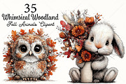 Whimsical Woodland Fall Animals PNG, a Seasonal Illustration by Canvas Craft (Thumbnail 1 of 10)