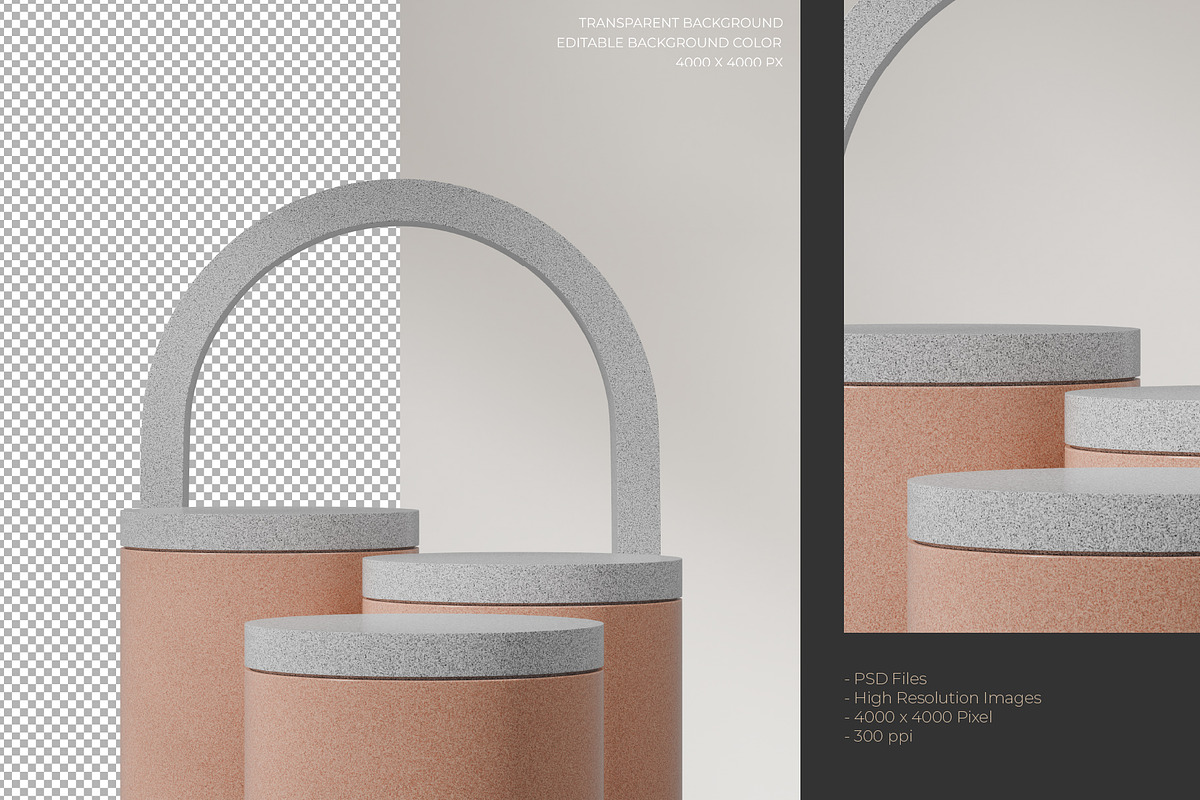 5 Podium with Transparent Background, a Background Graphic by faustudio (Photo 4 of 7)