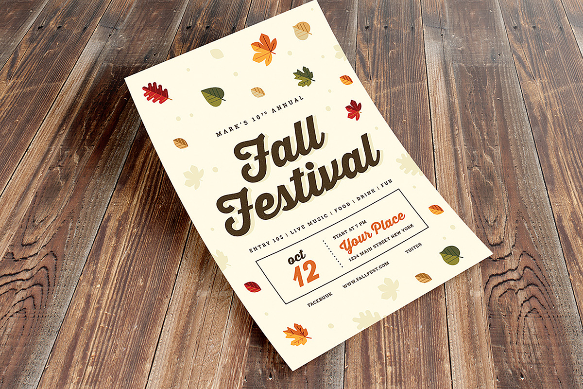 Fall Festival Flyer, a Flyer Template by VectorVactory (Photo 3 of 3)